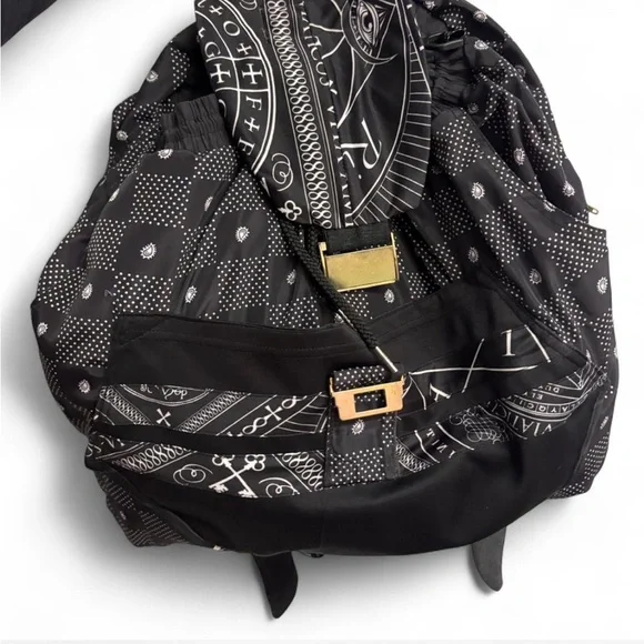 ASOS Bags Black And White Patterned Backpack Poshmark